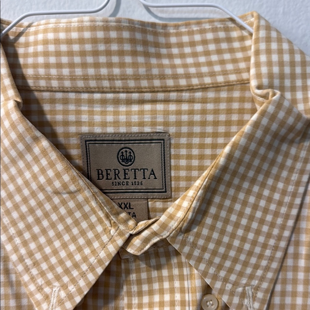 Men's Tan Checkered Shirt